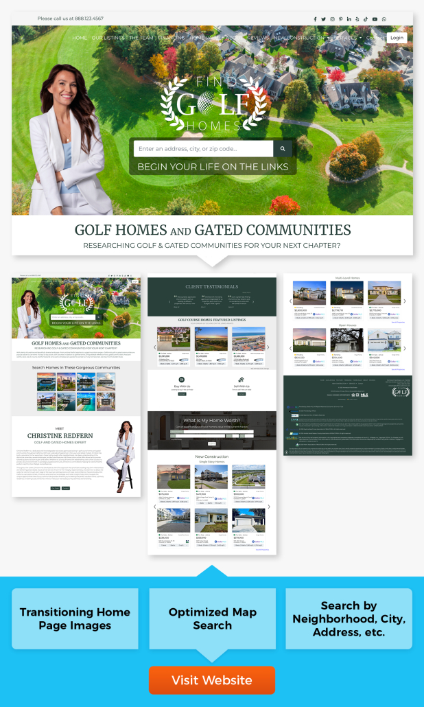 Transitioning home page images, optimized map search, search by neighborhood, city, address and more